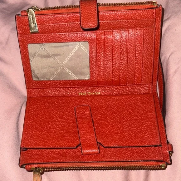 Michael Kors Vibrant Red/orange Wristlet - Picture 3 of 5